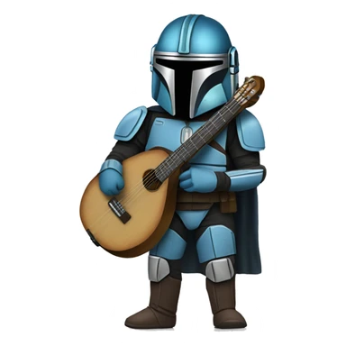 blue mandolorian  fat sticker