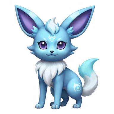Fluffy celestial Glaceon-Espeon-Umbreon-hybrid, full body sticker