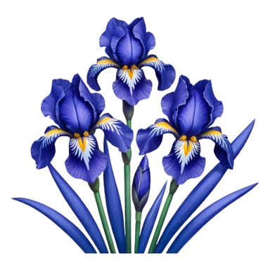 Lirios azules sticker