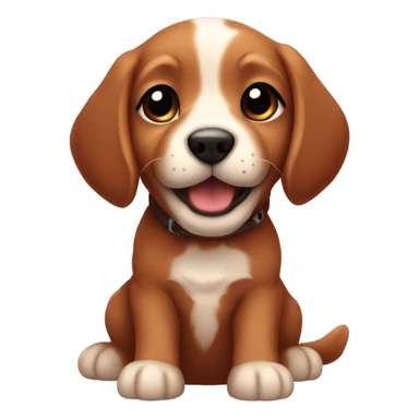 Chibi dark red retriever puppy sticker