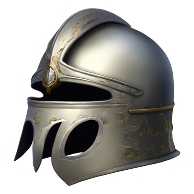 Full-face elaborate accurate french full-face armet helmet intricate inlays sticker