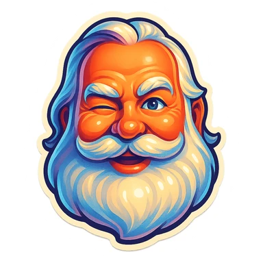 A face displaying a wink emotion. sticker