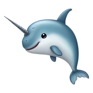 narwhal with hook at the end  sticker