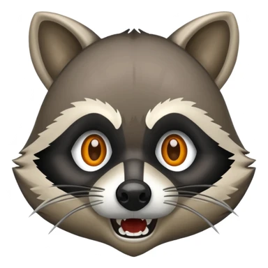 Aggressive Raccoon bandit sticker