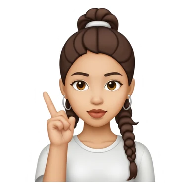 lightskin girl sticking up middle finger  sticker