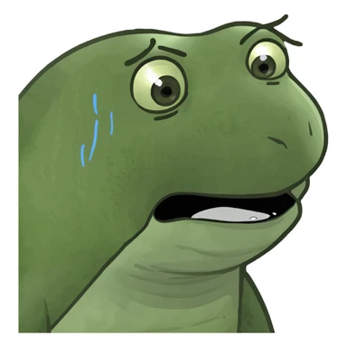 Turtle crying while having a birthday party  sticker