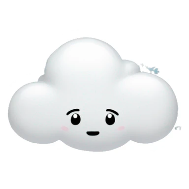 Cloud with 3 snowflakes sticker