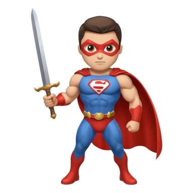 superhero with a sword sticker