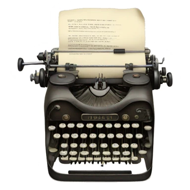 Old typewriter with paper in it sticker