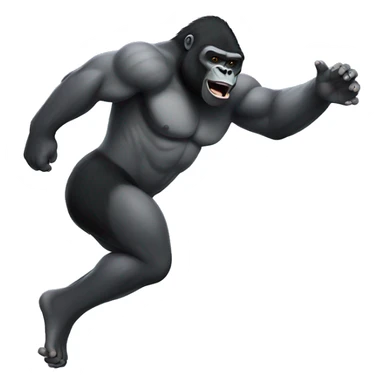 Buff Gorilla doing a backflip sticker