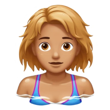 swimming laps in a pool  sticker