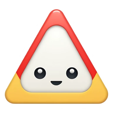 iOS style emoji, minimal summoning symbol, three dots triangle sticker