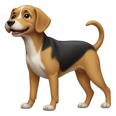 Three legged dog sticker