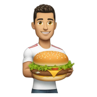 Cristiano Ronaldo carrying burger sticker