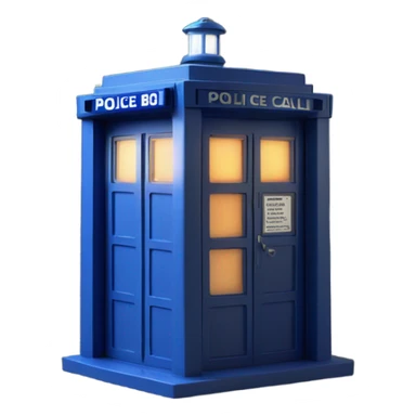 Drawed Tardis sticker