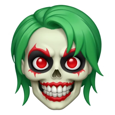 a skull like joker sticker