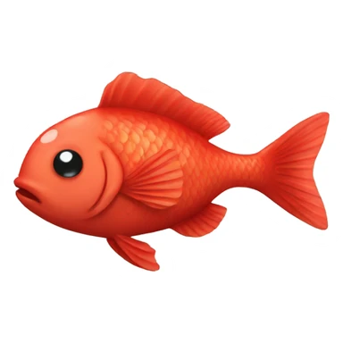 sad red fish sticker