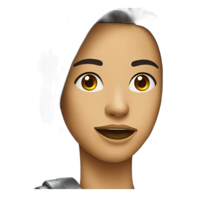 La cara de un robot sorprendido sticker