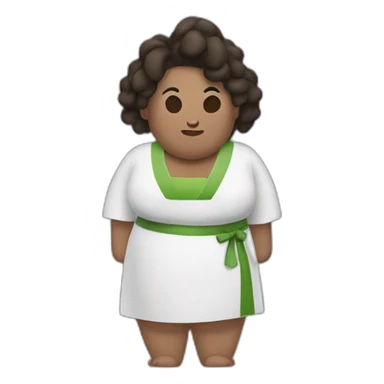 fat woman taekwondo with pimples brunette with a little dark skin sticker