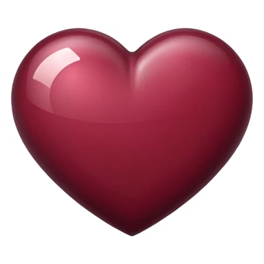 Burgundy heart sticker