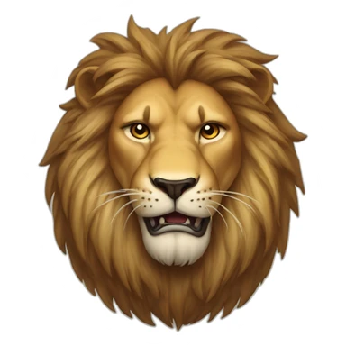engry lion sticker