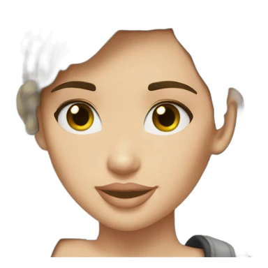 Brunette miley cyrus, somewhat detailed sticker
