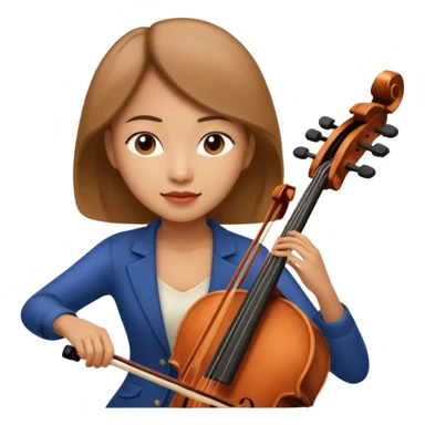 asian woman playing cello sticker