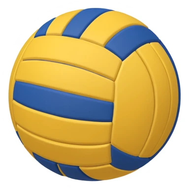 Pelota de voleibol azul amarillo y boanco sticker