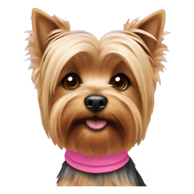 Yorkshire Terrier in pink sticker