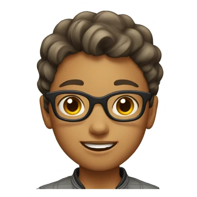 A boyish girl celebrating, short hair sticker