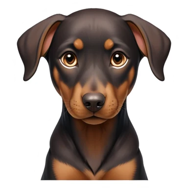 cinematic-noble-doberman puppy-portrait-emoji,-poised-and-regal,-with-a-strong,-athletic-build-and-a-lustrous,-well-groomed-black and tan fur,-deep-set-soulful-brown-eyes,-simplified-yet-sharp-and-sophisticated-features,-highly-detailed, sticker