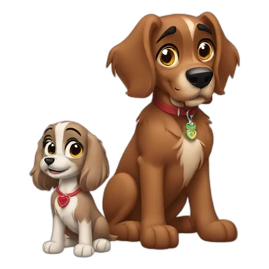 Lady and the tramp sticker