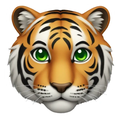 Tiger with green eyes sticker
