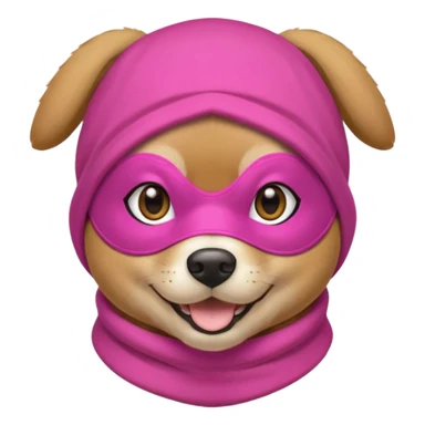 Dog in Pink balaklava sticker