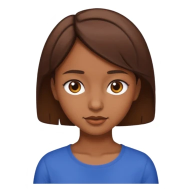 Chica morena con pelo café corto sticker