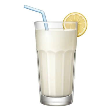 Full glass of raki, the drink is white, the glass is thin and tall, photo realistic sticker