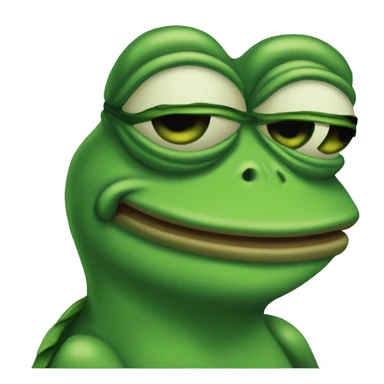 Pepe frog with his careless eye look  sticker
