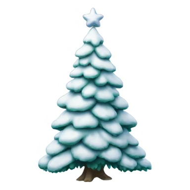 Snowy Christmas tree sticker