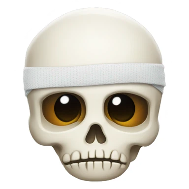bandaged skull sticker