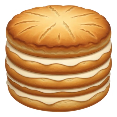 extra fluffy round biscuit, soft and airy sticker