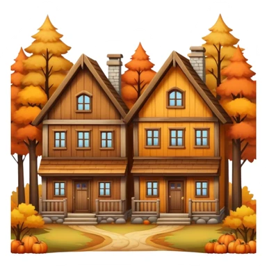 townhouses in the cozy forest sticker