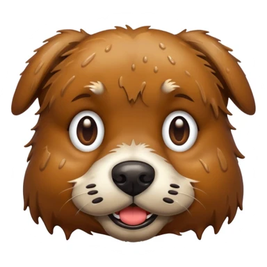 muddy dog face sticker