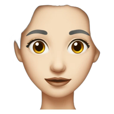 Polina grey hair woman with grey eyes sticker