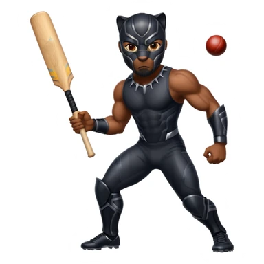 Black Panther in cricket sticker