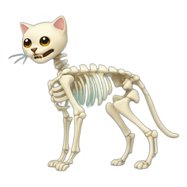 Cat os skeleton sticker