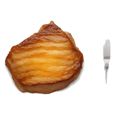 golden steak fried on a plate sticker