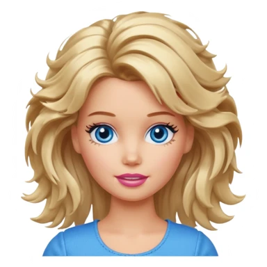 Barbie with messy hair sticker