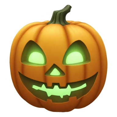 Cool glowing Jack-o-lantern sticker