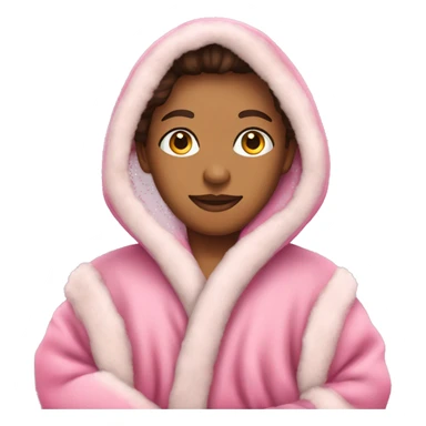 Pink dressing gown with fur sleeves sticker