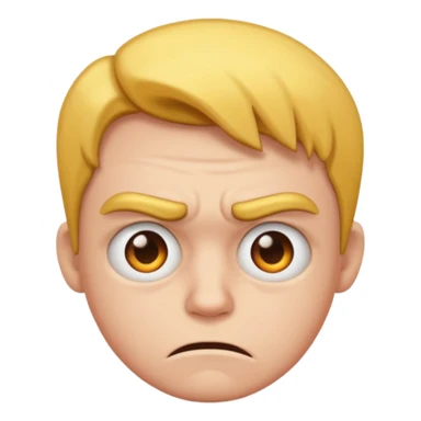 Mad frown face sticker